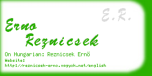 erno reznicsek business card